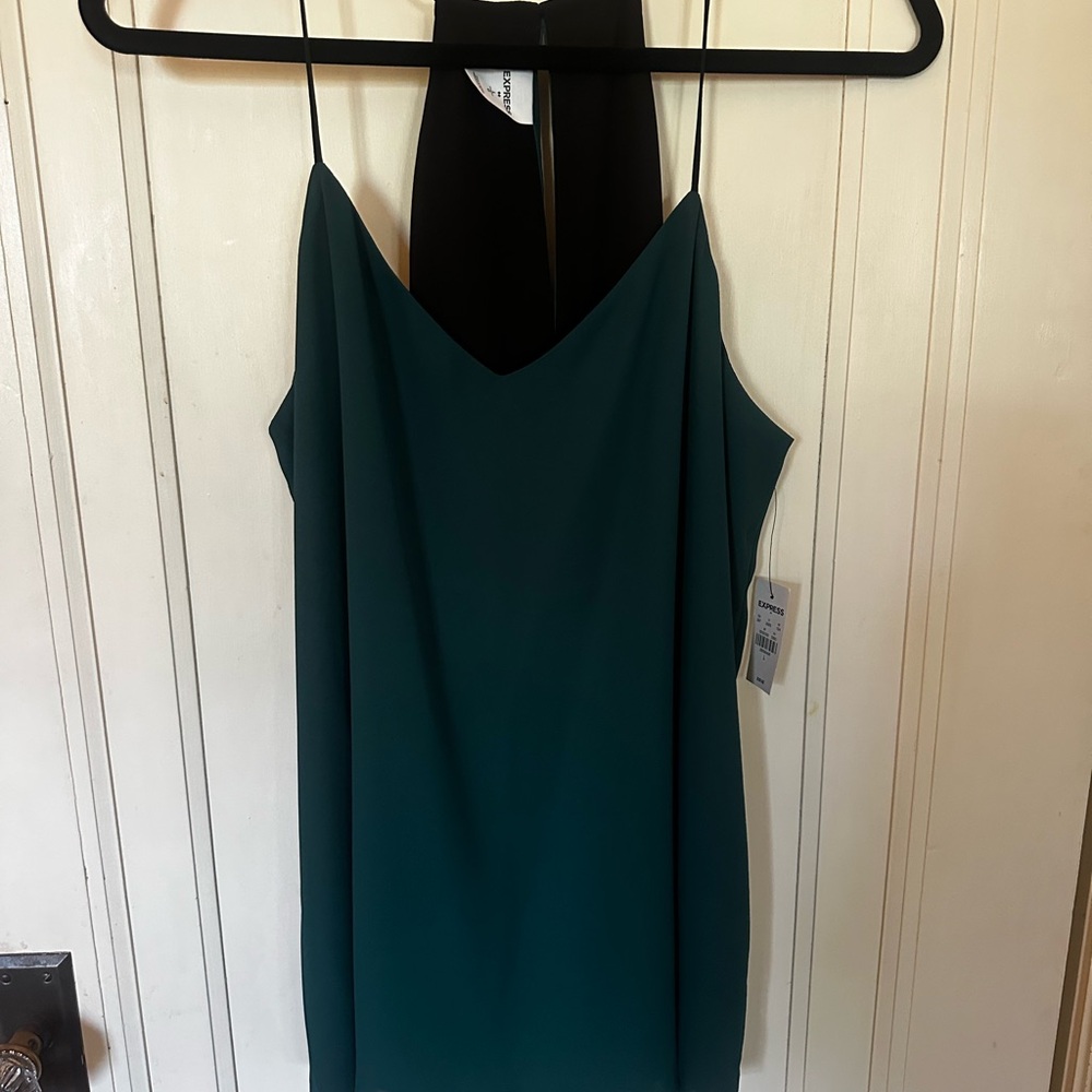 Express Teal Spaghetti-Strap Mini Dress